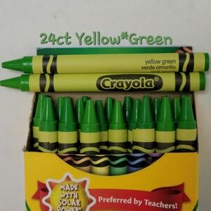 (24) Crayola Crayons (Yellow/Green) Single Color Bulk Lot